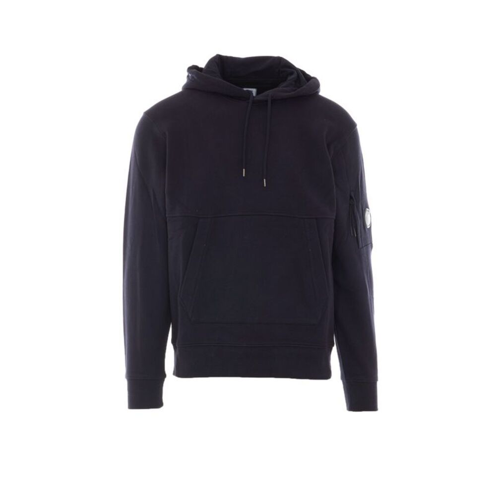 C.P. Company Men Diagonal Raised Fleece Lens Logo Hoodie